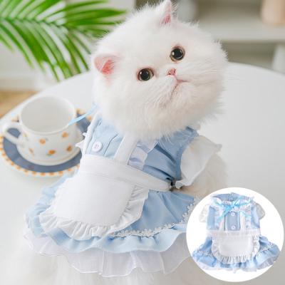 China Hot Viable Summer Sales Ribbon Tie Lace Baby Prom Princess Designer Dog Clothes for sale