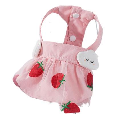 China New Viable Design Strawberry Princess Dress Designer Dog Clothes Slim Designer Dog Clothes for sale