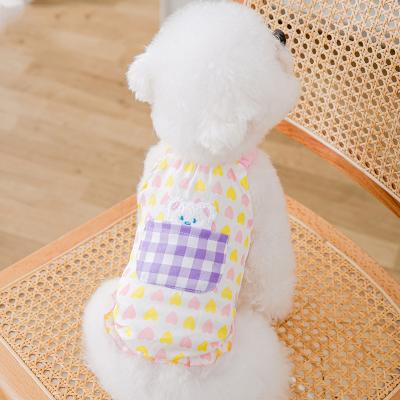 China Viable Love Dog Bear Vest Pet Apparel Summer Dog Clothes Pocket Vest Girl Designer Dog Clothes for sale