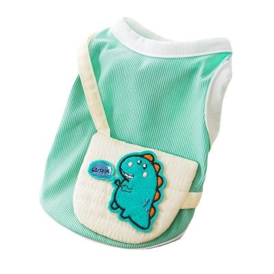 China 2022 Sustainable Designer Dog Clothes Dinosaur Shoulder Bag Pet Clothes Dog Vest Clothes for sale