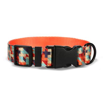 China Wear-Resistant Nylon&Cotton Lights Customization Multicolor Adjustable Outdoor Training Dog Collar for sale