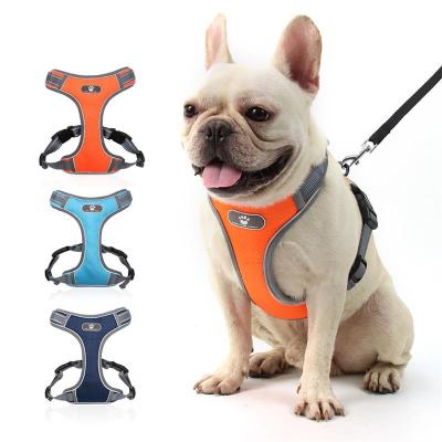 China High Quality Reflective Dog Harness Retractable Dog Leash Trunk Pet Harness Oxford Adjustable Reflective Soft Breathable Vest for sale