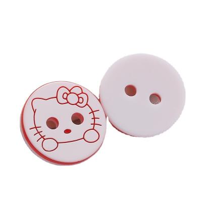 China Small Viable Color Resin Cartoon Button Shirt Children's Clothing DIY Decoration Two-Eye Hand Sewing Buttons for sale