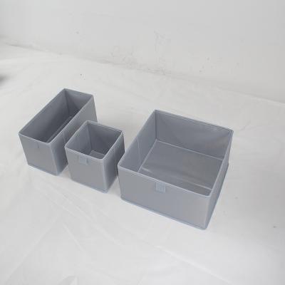 China Three Piece Country Storage Box Set 210D Gray +1.8MM Chipboard for sale