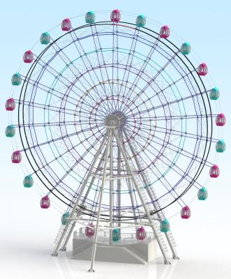 China Cheapest Outdoor Park Amusement Park Rides 46m Ferris Wheel for sale