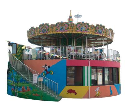 China Hot Selling Amusement Park Metal Rides Carousel Horses for sale