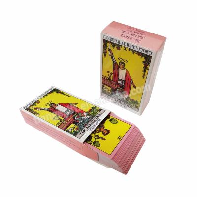 China Entertaiment Playing Cards Custom Printing 78 Cards Oracle Plastic Paper Tarot Cards With Guidebook for sale