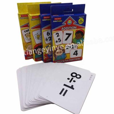 China Entertaiment Game Cards Factory Direct Custom Wholesale Math Flash Cards Multiplication Learning Cards for sale