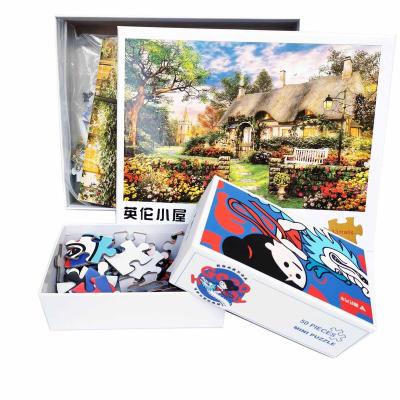 China Eco-friendly Custom Logo Printing Paper Cardboard For Adults 500pcs/1000 Pieces Jigsaw Puzzles for sale