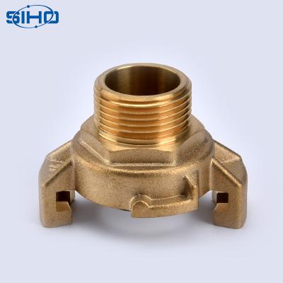 China Quick Water Connector Factory Price Brass With Male Thread Oil Base Water Gas Color Square Yellow Brass ISO 9001 1/8