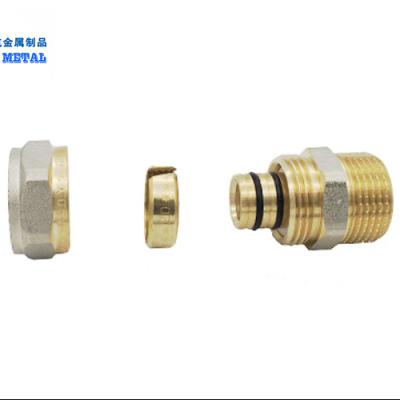 China Water Pex Fitting Brass Male Brass Water Fittting Square Equal Nickel Plated Forged 1/8