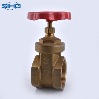 China General High Tech Brass Stem Gate Valve Price List With Red Handwheel for sale