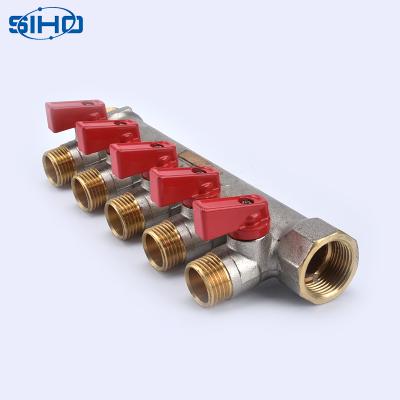 China Size 1/2 3/4 brass heater manifold for water system with high quality as picture for sale