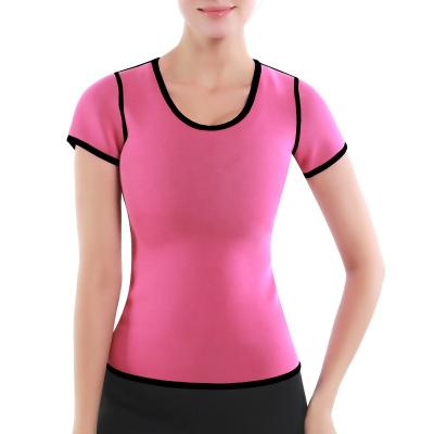 China Red Hot Antibacterial Thermo Body Shaper Slimming Shirt Workout Sweat Sauna Suit Best Neoprene Waits Women Fat Burner Trainer Tops Shapewear for sale