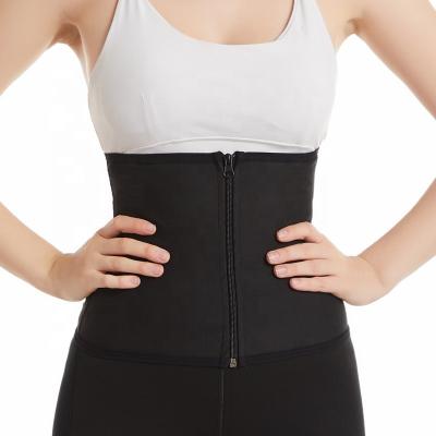 China Viable Waist Trimmer For Women Men Sauna Slimming Belt Waist Trainer Sweat Workout Shaper Tummy Control Zipper Belt Sauna Belt for sale