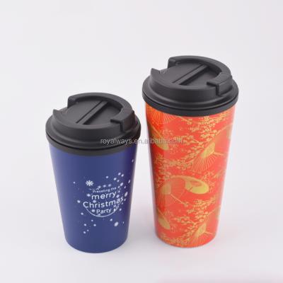 China Reusable Country To Go Hot And Cold Double Wall Beverage Tumbler With Sip Lid for sale