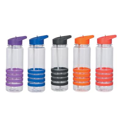 China Wholesale Viable Flip Straw Tritan Water Bottle With Removable Silicone Wrist Bands 750ml for sale