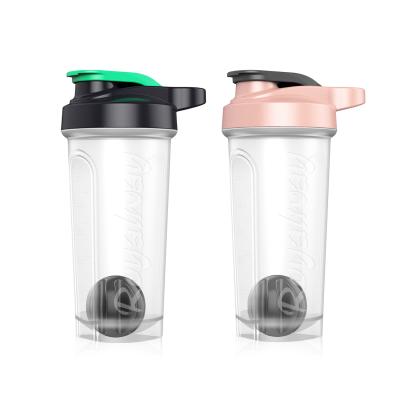 China Large 750ml Viable Protein Shaker Bottles Fitness Shake Cups with Stirring Balls and Handle for sale