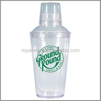 China Hot Sale Wholesale 750ml Plastic Cocktail Shaker, Shaker Cup, Bottle Shaker for sale