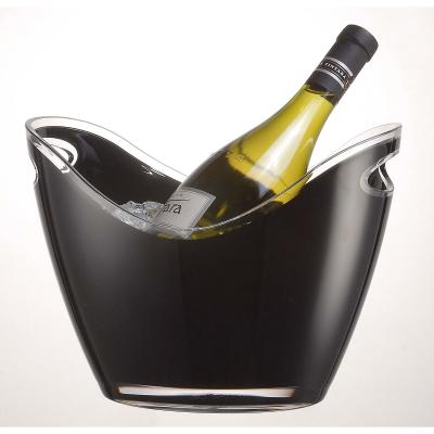 China Amazon Viable Hot Sales Custom Logo Acrylic Wine Bucket Plastic Ice Bucket for sale