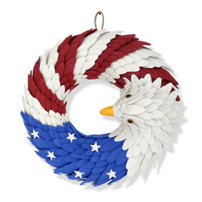 China white youtube garland home festival decoration wall Christmas decor eagle garland home Independence Day garland and american red blue eagle diy for sale