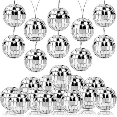 China Cheap Mini Hanging Disco Ball Christmas Tree Restaurant Disco Ball Ornament Wedding Birthday Party Decoration Home Commercial Small Cake Foam for sale