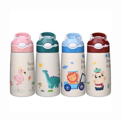 China Unique PORTABLE Water Bottle Kids BPA Free Water Bottles Insulated Stainless Steel Child Sports Water Bottle With Straw for sale