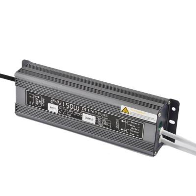 Cina AC DC LED IP67 Waterproof power supply 24V 6.2A 150W Outdoor LED Driver Transformer in vendita