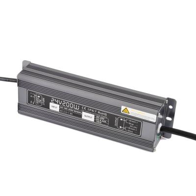 Cina AC DC LED Transformer 24V 200W IP67 Waterproof Power Supply For Outdoor LED Lighting in vendita