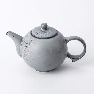 China 650Ml Viable Hotel Matte Gray Restaurant Teapot Ceramic Reagent for sale