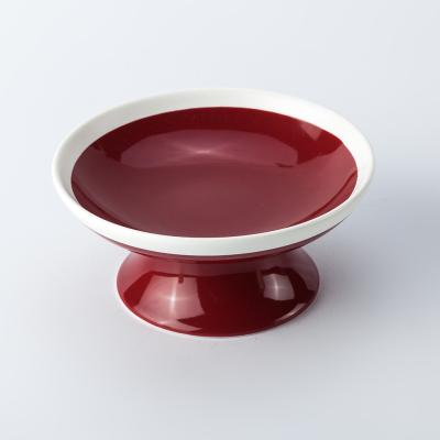 China 2020 Sustainable New Design Ceramic Fruit Bowl With Stand Wedding Decorative Bowl for sale