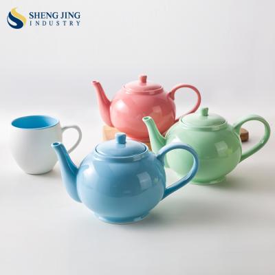 China 450ML 700ML Viable Customizable Multicolor Color Luster Teapot for sale