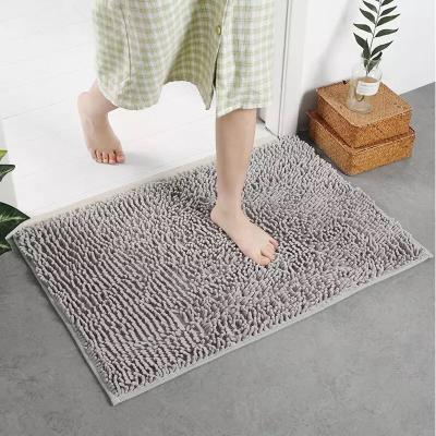 China Original Washable Chenille Luxury Thick Soft Keset Microfiber Shaggy Super Absorbent Shower Bath Blanket Soft Bathroom Mat Carpet for sale