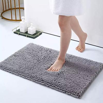 China Luxury Bath Mat Set, Soft Plush Bath Covers Washable Bathroom Covers Chenille 2-Piece Anti-Slip keset for sale