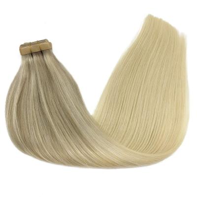 China Factory JP Straight Virgin Hair 100% Human Remy Human Double Drawn Tape Indian Brazilian Unprocessed Hair Extensions Good Quality for sale