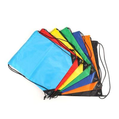 China Solid Color Logo Printing Eco-Friendly Nylon Sports Waterproof Running Men's Gym Bag Customizable Drawstring Bag for sale