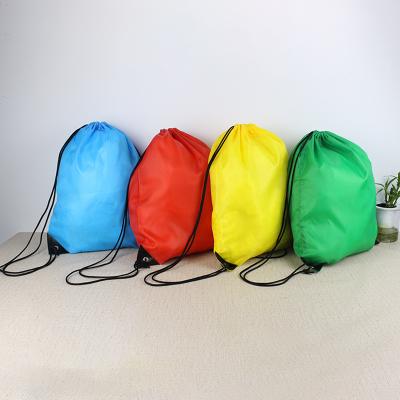 China Waterproof Fitness Climbing Sports Travel Polyester Backpack Portable Drawstring Bag for sale