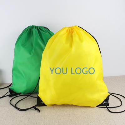 China Waterproof 2022 Sports Logo New Custom Polyester Waterproof Drawstring Fitness Drawstring Bag for sale