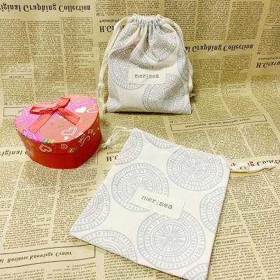 China Custom Reusable Logo Colorful Eco Recycle Reusable Printed Gift Wrap Cotton Muslin Double Twine Dust Packaging Drawstring Bag for sale