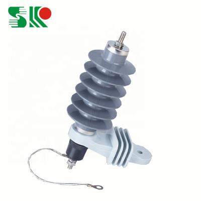 China 15kv Silicone Rubber Lightning Surge Metal Oxide Arrester for sale