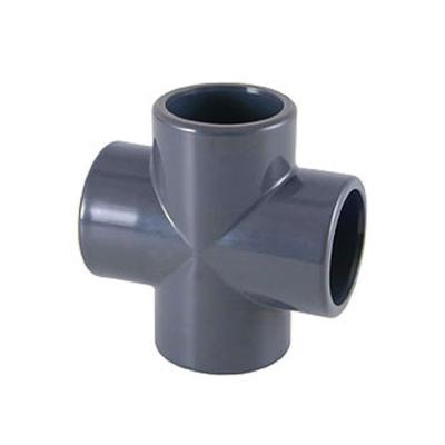 China High Quality and Best Price PVC Gaskets Pipe Fitting uPVC 4 Way Cross for sale