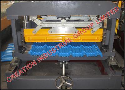 China Oven Baked Clour Aluminium Steptiles Roofing Sheet Corrugation Machine with 5 Tons Automatic Decoiler for sale