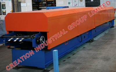 China Metal Rain Water Downpipe Panel Roll Former Machine with Auto Elbow Pipe Crimping Equipment for sale