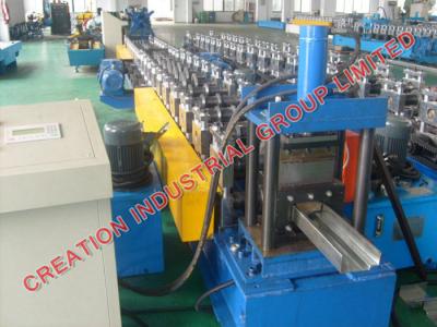 China Automatic Metal Door Frame Making Machine With Cr12 Mould Steel Rollers for sale