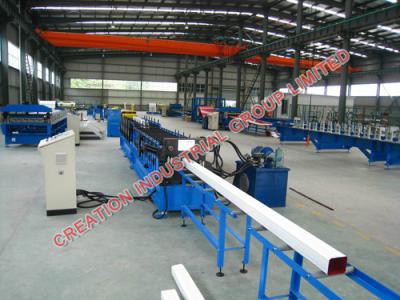 China Pre-Painted Iron Rain Water Downspout Roll Forming Machine 10-15m/min for sale