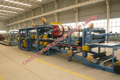 China Colored Steel Sheet / EPS Sandwich Panel Production Line With PLC Control for sale