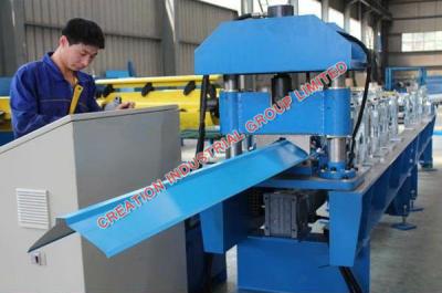 China Corrugated Metal Roofing Ridge Cap Roll Forming Machinery 5.5KW for sale