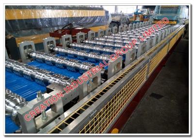 China Versatile Steel Roof Step Tile Roof Tile Roll Forming Machine with 72 mm Rolling Shaft diameter for sale