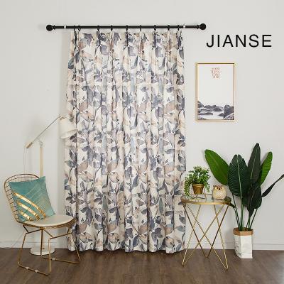 China Living Room American Hot Selling Living Room Simple Simple Perspective Fashion Floral Printed Sheer Curtain With Grommet for sale