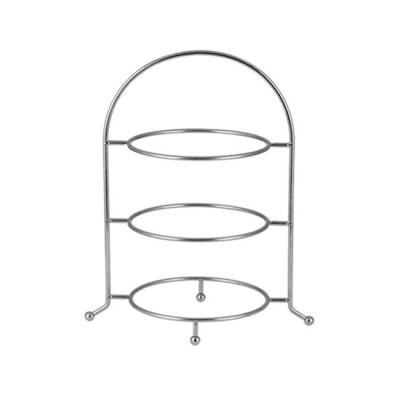 China Countertop 3 Tier Dish Rack Factory Customized 3 Tier Metal Plate Display Rack for sale